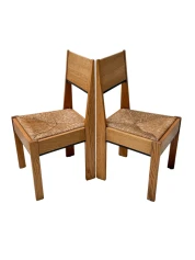 Set of Four Art Deco Modernist Dining Chairs by J.A. Muntendam, 1920s